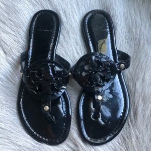 Tory Burch Black Patent Sandals Size 6.5-